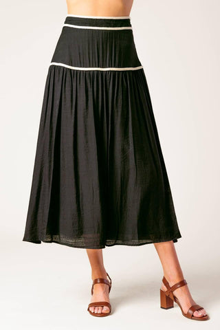 DIVIDE AND CONTOUR WOVEN TOP AND SKIRT SET - Glamourous Grace