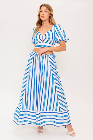 GARDEN WHISPERS WOVEN TOP AND SKIRT SET - Glamourous Grace