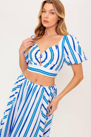 GARDEN WHISPERS WOVEN TOP AND SKIRT SET - Glamourous Grace