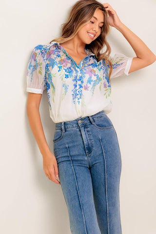 SUNSET SAIL WOVEN TOP - Glamourous Grace