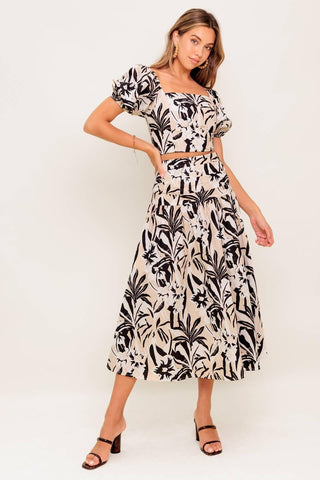 NEUTRAL ZONE WOVEN TOP AND SKIRT SET - Glamourous Grace