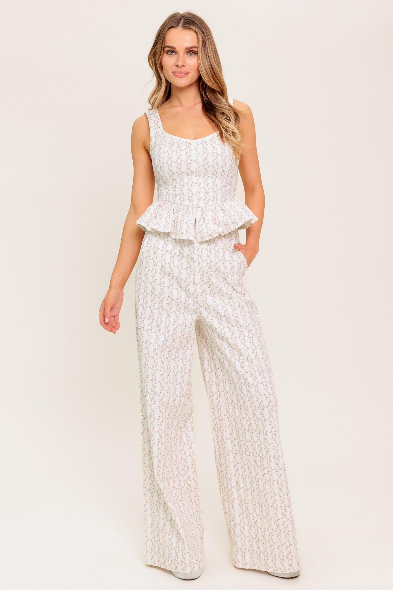 CITRUS FLOW IVORY WOVEN TOP - Glamourous Grace