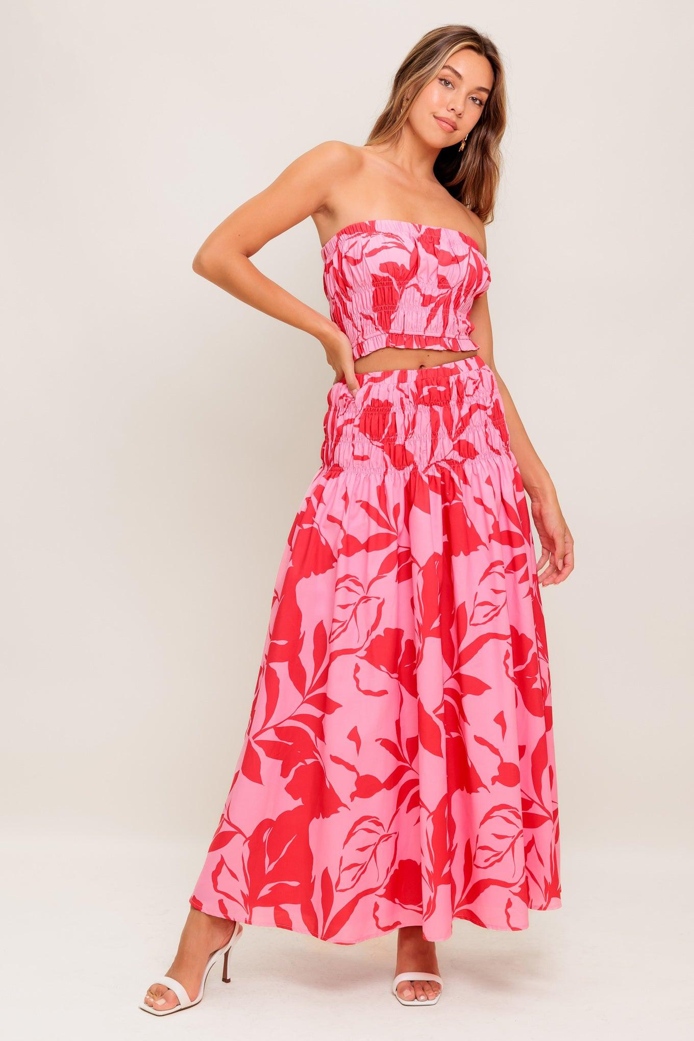 ANYTHING I WANT WOVEN TOP AND SKIRT SET - Glamourous Grace