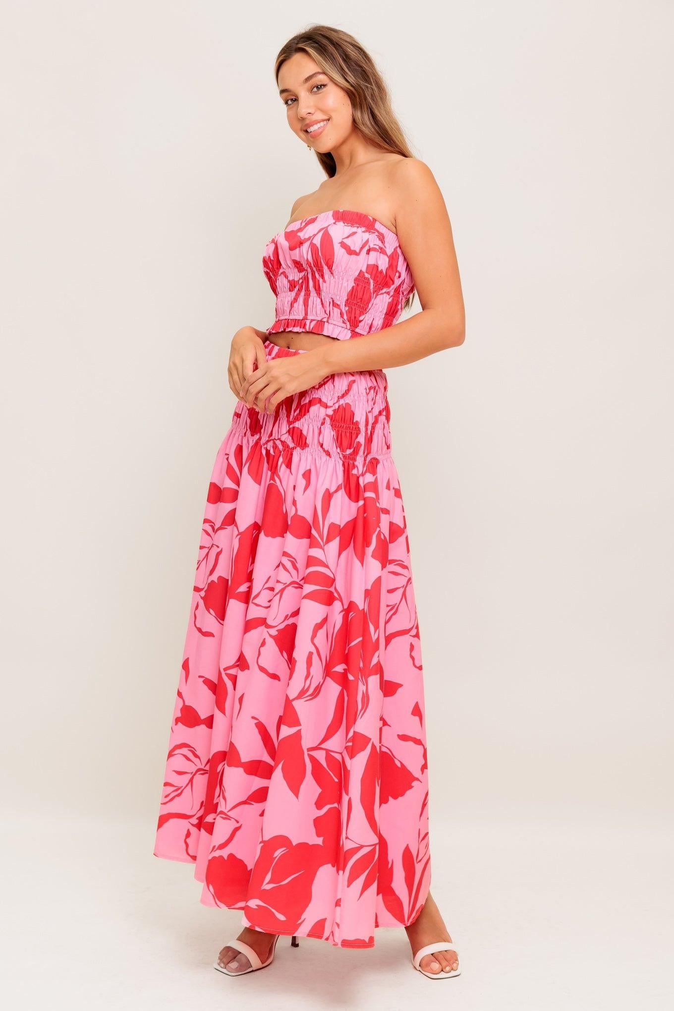 ANYTHING I WANT WOVEN TOP AND SKIRT SET - Glamourous Grace