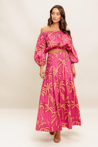 PARADISE MATCH WOVEN TOP AND SKIRT SET - Glamourous Grace