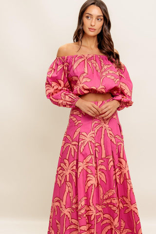 PARADISE MATCH WOVEN TOP AND SKIRT SET - Glamourous Grace
