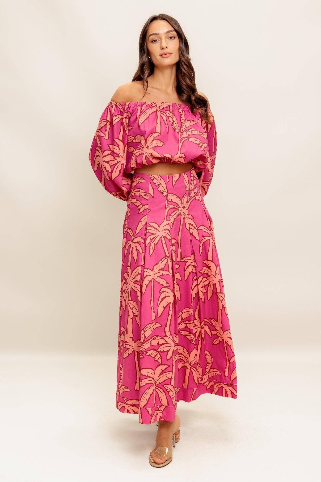 PARADISE MATCH WOVEN TOP AND SKIRT SET - Glamourous Grace