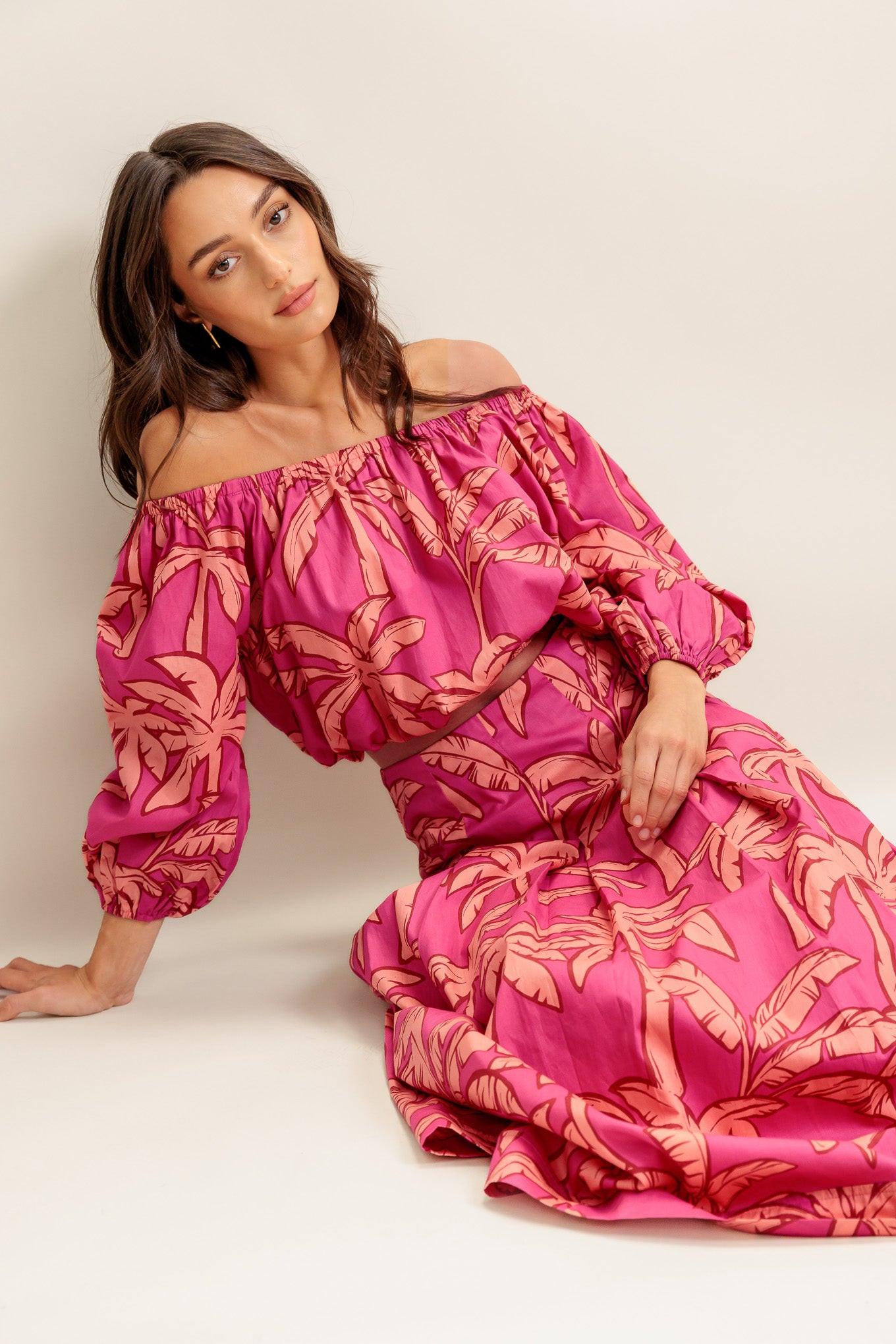 PARADISE MATCH WOVEN TOP AND SKIRT SET - Glamourous Grace
