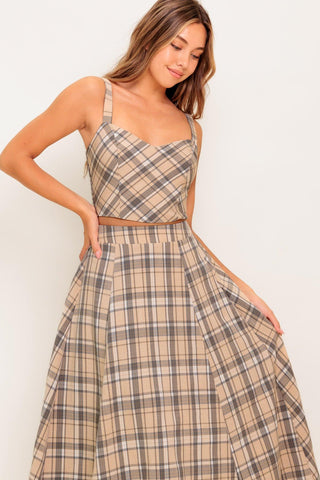 HERITAGE CHARM WOVEN TOP AND SKIRT SET - Glamourous Grace