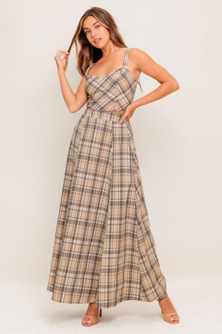 HERITAGE CHARM WOVEN TOP AND SKIRT SET - Glamourous Grace