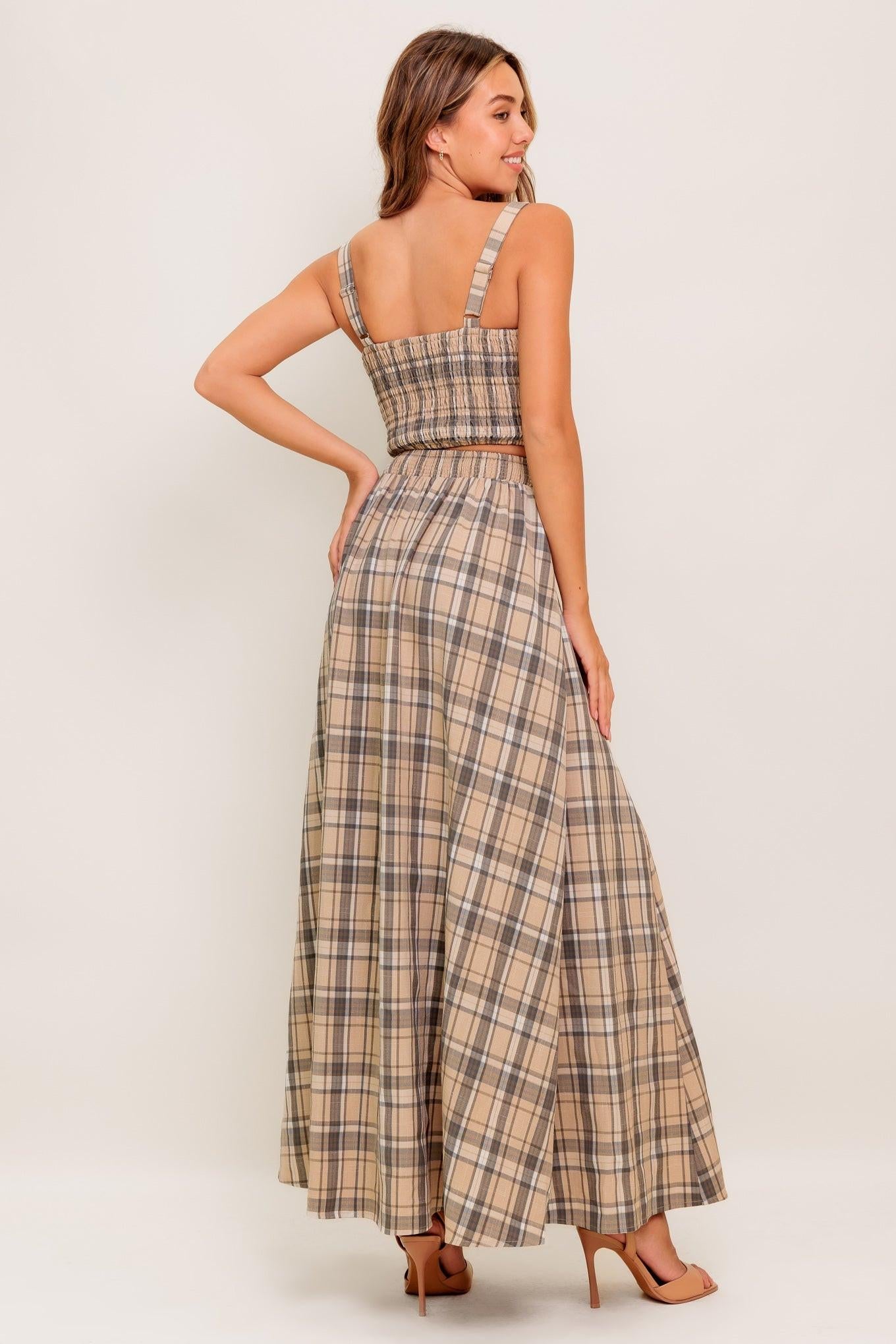 HERITAGE CHARM WOVEN TOP AND SKIRT SET - Glamourous Grace