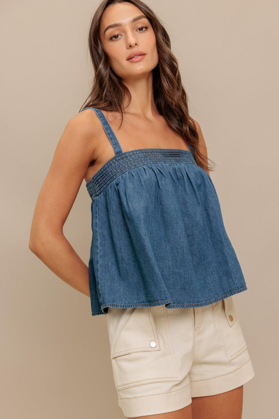URBAN SERENITY DENIM TOP - Glamourous Grace