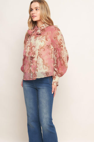 ROCOCO ROSE WOVEN TOP - Glamourous Grace