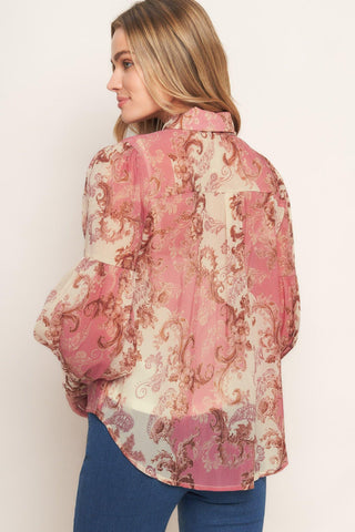 ROCOCO ROSE WOVEN TOP - Glamourous Grace
