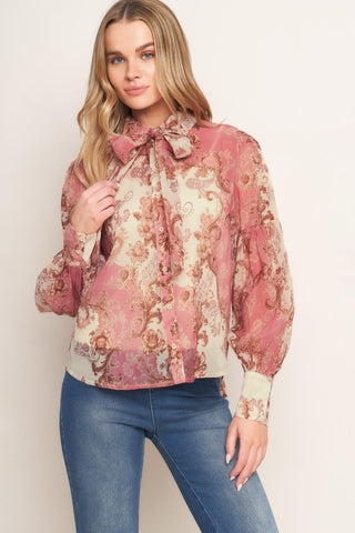 ROCOCO ROSE WOVEN TOP - Glamourous Grace
