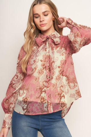 ROCOCO ROSE WOVEN TOP - Glamourous Grace