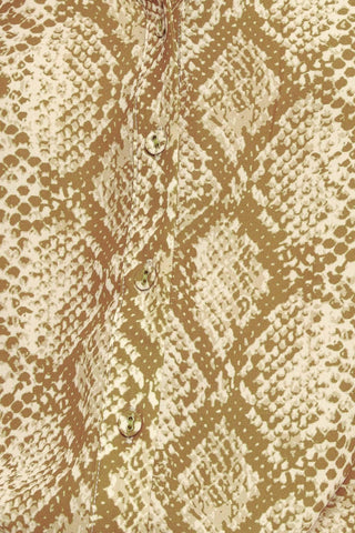 RETRO CHIC TAUPE WOVEN TOP - Glamourous Grace