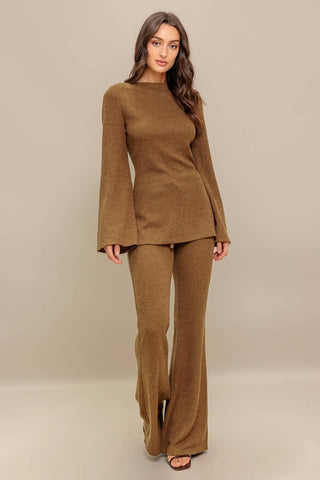 FLARE TOUCH SOLID TUNIC TOP