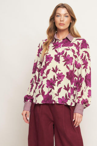 SWEET BOTANICAL CHARM WOVEN TOP - Glamourous Grace