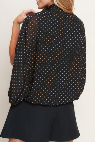 MIDNIGHT DOT CHIC WOVEN TOP - Glamourous Grace