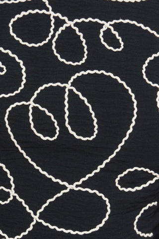 BLACK CANVAS WOVEN TOP