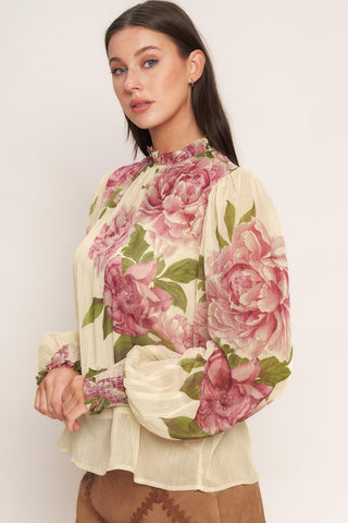 ROMANTIC HERITAGE WOVEN TOP - Glamourous Grace