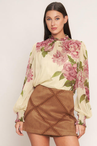 ROMANTIC HERITAGE WOVEN TOP - Glamourous Grace