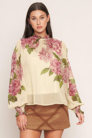 ROMANTIC HERITAGE WOVEN TOP - Glamourous Grace