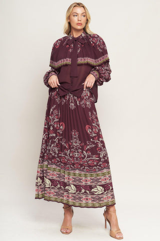 AZTEC CHERRY WOVEN TOP - Glamourous Grace