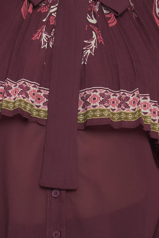 AZTEC CHERRY WOVEN TOP - Glamourous Grace