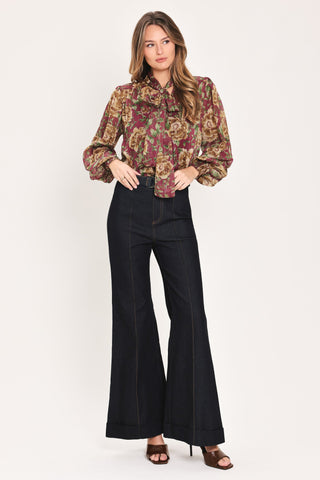 WHISPERING GARDEN WOVEN TOP