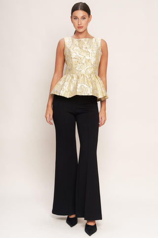 CANDLELIGHT BLOOM JACQUARD WOVEN TOP - Glamourous Grace