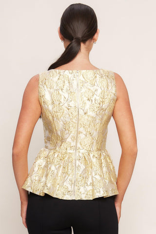 CANDLELIGHT BLOOM JACQUARD WOVEN TOP - Glamourous Grace