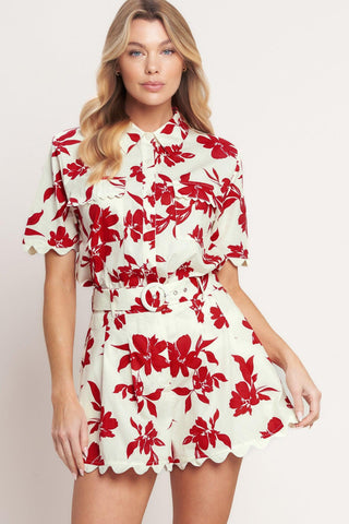 FLORAL KISS WOVEN TOP - Glamourous Grace