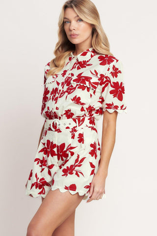 FLORAL KISS WOVEN TOP - Glamourous Grace
