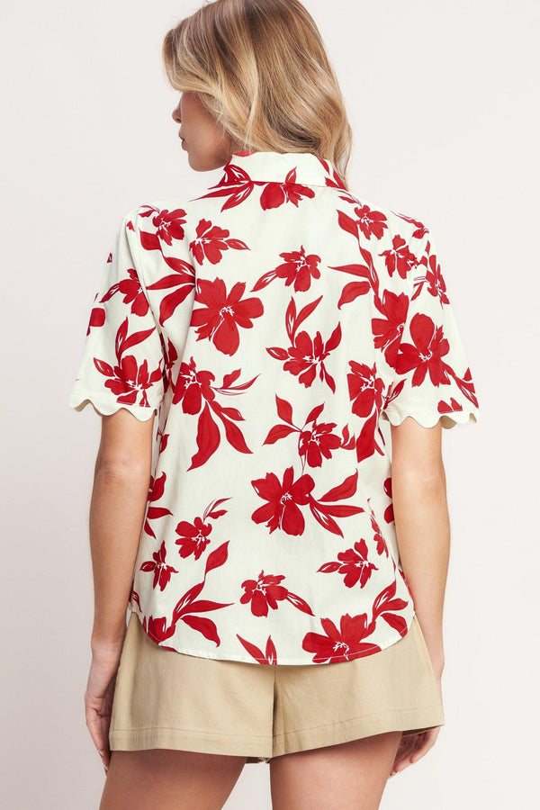 FLORAL KISS WOVEN TOP - Glamourous Grace