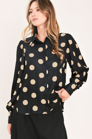 URBAN CIRCLES WOVEN TOP - Glamourous Grace