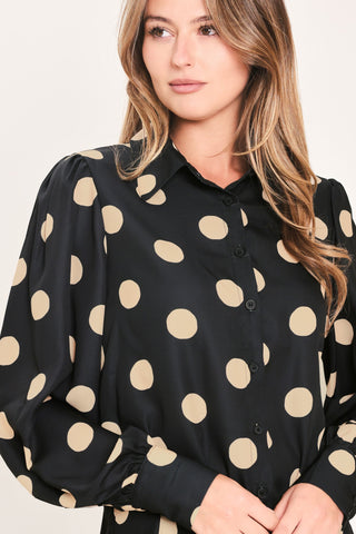 URBAN CIRCLES WOVEN TOP - Glamourous Grace