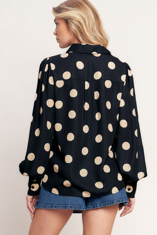 URBAN CIRCLES WOVEN TOP - Glamourous Grace