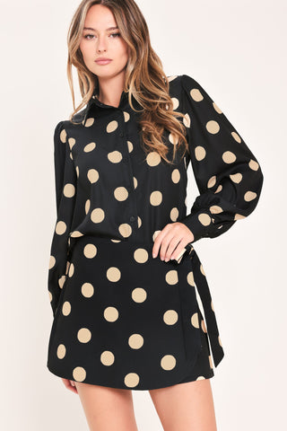 URBAN CIRCLES WOVEN TOP - Glamourous Grace