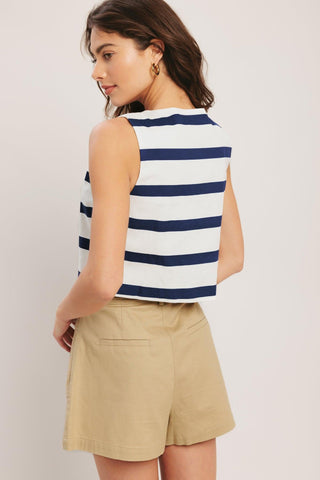 RIVIERA SAILOR WOVEN VEST - Glamourous Grace