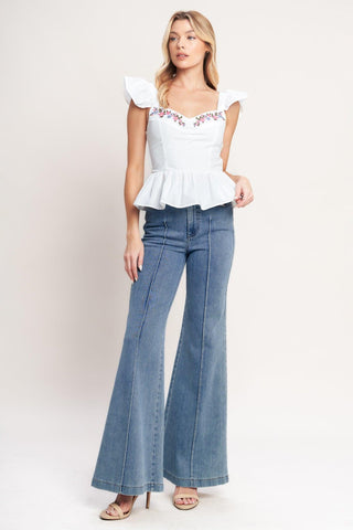 SWEETEST MOMENT WOVEN TOP - Glamourous Grace