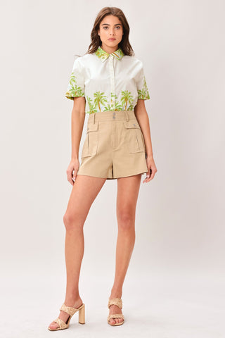 PALM CURRENT WOVEN TOP - Glamourous Grace