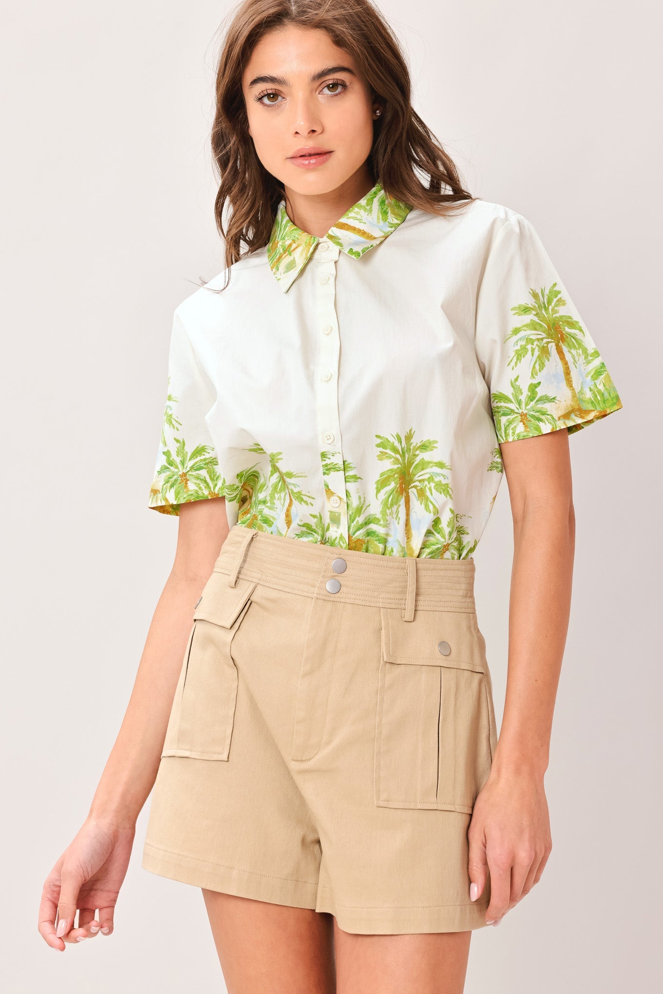 PALM CURRENT WOVEN TOP - Glamourous Grace