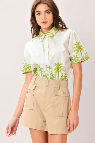 PALM CURRENT WOVEN TOP - Glamourous Grace