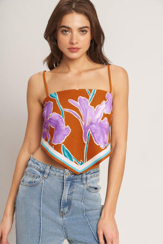 SUMMER IRIS SCARF TOP - Glamourous Grace