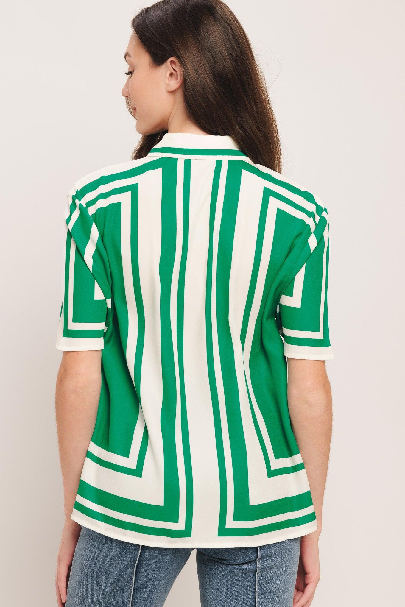 RIVIERA STRIPE WOVEN TOP - Glamourous Grace