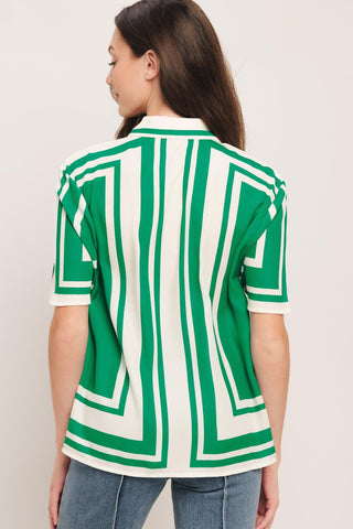 RIVIERA STRIPE WOVEN TOP - Glamourous Grace