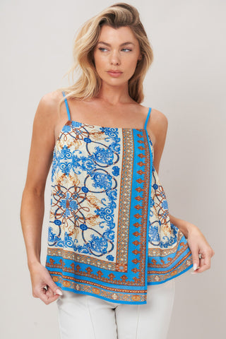 AZURE CHARM WOVEN TOP