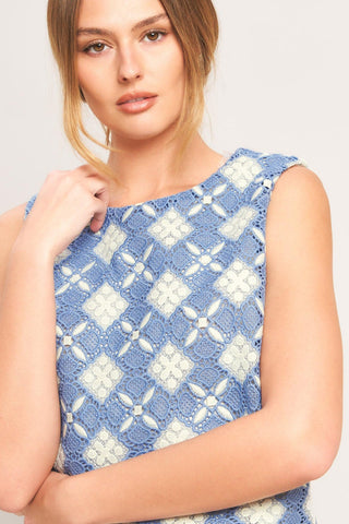 COASTAL WOVEN LACE TOP - Glamourous Grace